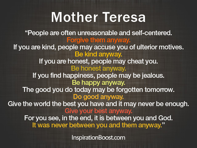 Boost is Mother life  Quotes mother quotes   Inspiration teresa inspirational Teresa