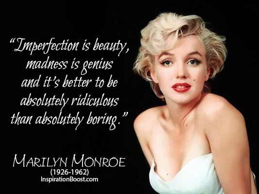 marilyn monroe quotes about beauty being imperfect