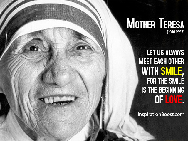 mother teresa smiling